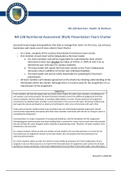 NR 228 Week 2 Nutritional Assessment (RUA) Presentation Team Charter