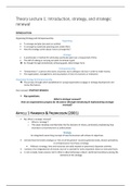 Summary Organizing Strategy and Entrepreneurship (71 pages)