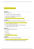 BIS 245 - Final Exam (latest 4 Versions) DeVry University, New York - Already Graded A+