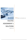 FAC3701 ASSIGNMENT 1 & 2 SOLUTIONS SEMESTER 2 2020