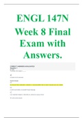 ENGL147N Week 8 Final Exam with Answers 2020/2021