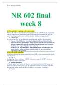 NR602 Final Exam / NR 602 Final Exam (Latest, 2020/2021): Chamberlain College of Nursing (Already graded A)