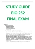 Chamberlain College Nursing BIOS 252 Unit 8 Final Exam STUDY GUIDE LATEST 2020/2021{Already the attempted Score is an A} 100%