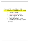 ATI Proctored Exams: Community Health Proctored, Mental Health, Nutrition, Pediatric, Fundamentals, Pharmacology, Comprehensive Predictor, Med Surg, Leadership Management, Leadership Proctored,  Maternal Newborn, ( All Multiple Versions)