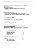 Administratieve en comptabele informatie 1a samenvatting NL (cijfer: 7,8)