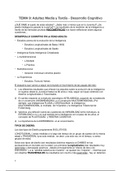 CICLO VITAL II - Tema 9 - Adultez Media y Tardía, Desarrollo Cognitivo