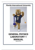 Lab Manual for Physics Lab FIU FULL MANUAL PDF