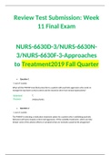 NURS6630D-3/NURS 6630N-3/NURS-6630F-3-Approaches to Treatment 2020 Final Fall Quarter