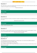 MATH 225N Week 4 Quiz / MATH225 Week 4 assignment : Central Tendency Q & A (LATEST, 2020) : Chamberlain College of Nursing(Updated Complete Solutions, Download to Score A)