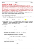 Math 270 Week 1 To 7 Lab 1 -7 Applied Calculus II |BUNDLE Latest Version 