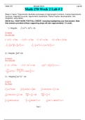 Math 270 Week 2 Lab # 2| Applied Calculus II Questions With Answers Latest