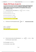 Math 270 Week 4 Lab # 4 Applied Calculus II Questions With Answers