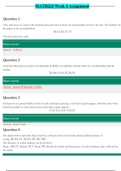 MATH 225N WEEK 4 QUIZ (24 Q/A) / MATH225 WEEK 4 ASSIGNMENT / MATH 225 WEEK 4 ASSIGNMENT: CENTRAL TENDENCY Q & A (LATEST, 2020): CHAMBERLAIN COLLEGE OF NURSING |100% CORRECT ANSWERS, DOWNLOAD TO SCORE A|