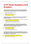 C157 Study Questions And Answers Latest 2020 Version