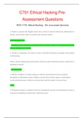 C701 Ethical Hacking Pre-Assessment Questions And Answers
