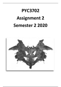 PYC3702 Assignment 2. Semester 2. 2020