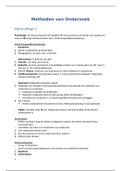 Samenvatting hoorcolleges Methoden van Onderzoek Radboud Universiteit Psychologie B1