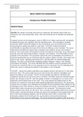 NR 447 Week 5 Assignment Nursing Care Models Worksheet