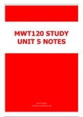 MWT120 Semester Notes