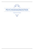 Psychodiagnostiek I - OPDRACHT/ TENTAMEN uitgewerkt