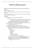 NURS 316 AHI Recap Exam II [Recommended/detailed]