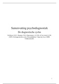 Samenvatting psychodiagnostiek: De diagnostische cyclus