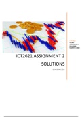 ICT2621 ASSIGNMENT 1&2 SOLUTIONS SEMESTER 2 2020