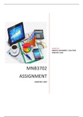 MNB3702 SEMESTER 2 SOLUTIONS ASSIGNMENT 1 SEMESTER 2 2020