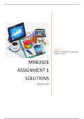 MNB2601 ASSIGNMENT 1  SOLUTIONS SEMESTER 2 2020