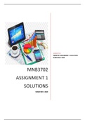 MNB3702 ASSIGNMENT 2 SOLUTIONS SEMESTER 2 2020