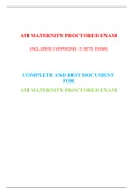 ATI Maternity Proctored Exam (3 Versions) / ATI PN Maternity Proctored Exam (Latest-2020)(Verified and 100% Correct Answers, Best Document for ATI Exam)