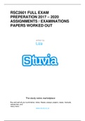 RSC2601 assignment answers and exam prep (2017-2020)