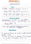 Math SL calculus notes