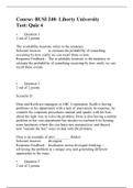 BUSi 240 Quiz 4 (Latest new 5 Versions), BUSI 240 ORGANIZATIONAL BEHAVIOR,( More versions with more Answers), Liberty University