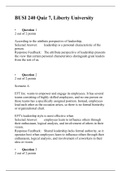 BUSi 240 Quiz 7 (Latest new 7 Versions), BUSI 240 ORGANIZATIONAL BEHAVIOR,( More versions with more Answers), Liberty University