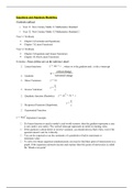 Standard Mathematics Year 12 Revision Summary by Topics 