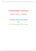 Pharmacology ATI Proctored Exam (7 Versions) / RN ATI Pharmacology Proctored Exam (Newest-2020)(100% Correct Answers, Real Exam with Practice Exam)