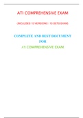 Comprehensive Exit ATI Exam (13 Versions) / PN ATI Comprehensive Exit Exam  (Newest-2020)(100% Correct Answers, Real Exam with Practice Exam)