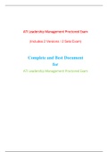 ATI Leadership Management Proctored Exam (2 Latest Versions, 2020) / Leadership Management ATI Proctored Exam (100% Correct Answers, Perfect and Updated Document for ATI Exam)
