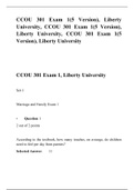 CCOU 301 Exam 1 (Updated Latest 5 versions), CCOU 301 CHRISTIAN COUNSELING FOR MARRIAGE AND FAMILY, Secure bettergrade with more versions, Liberty University.