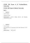 CCOU 301 Exam 4, (Updated Latest 5 versions), CCOU 301 CHRISTIAN COUNSELING FOR MARRIAGE AND FAMILY, Secure bettergrade with more versions, Liberty University.