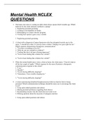NURSING NR 292|NR 292 Mental Health NCLEX QUESTIONS AND ANSWERS.