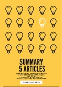 Good and Complete Summary of all articles SHRM