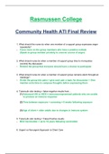 Community Health ATI Final Review (Latest 2024 / 2025) 100% Correct.