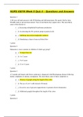 NURS 6501N Week 8 Quiz 4 - Questions and Highlighted  Answers Winter 2020