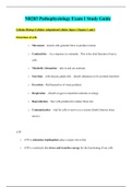 NR 283 Exam 1 Concept Review / NR283 Exam 1 Study Guide (Latest): Pathophysiology : Chamberlain College of Nursing