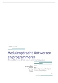 Rapport moduleopdracht Ontwerpen en Programmeren - Cijfer 8 met opmerkingen beoordelaar