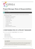 Sophia Tutorial Project Manager Roles & Responsibilities
