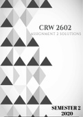 CRW2602 ASSIGNMENT 2 SEMESTER 2