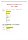 NUR 278 / NUR278 adult 3 Exam 3 FINAL EXAM LATEST GRADED A